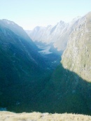 マッキンノン峠から見下ろすクリントン渓谷