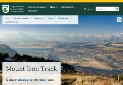 マウント・アイロントラックの詳細が分かるDCOのサイトページ